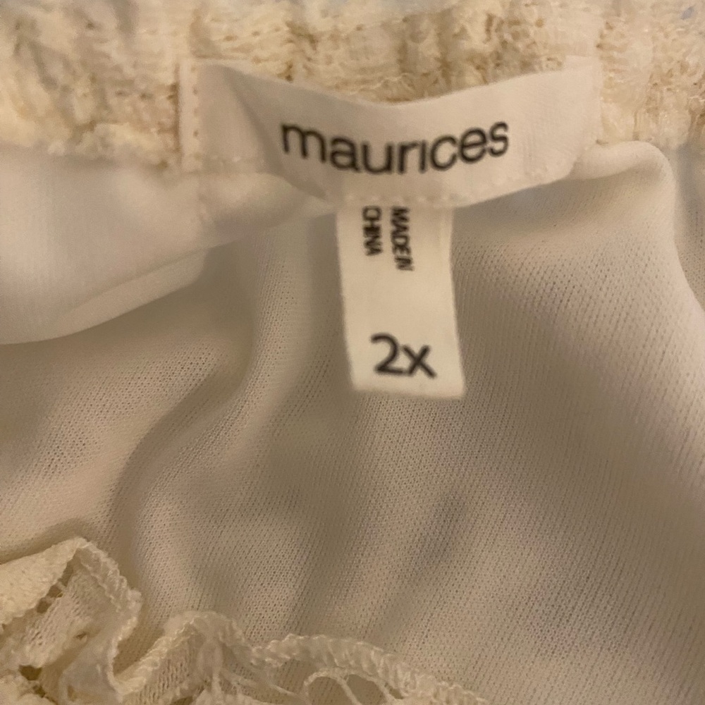 Maurice’s Off the Shoulder Lace Top in Cream - Picture 3 of 6